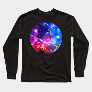 Galaxy Cosmos Space Astro Art Astrophotography Universe Stars Nebula Colorful Art Poster Long Sleeve T-Shirt